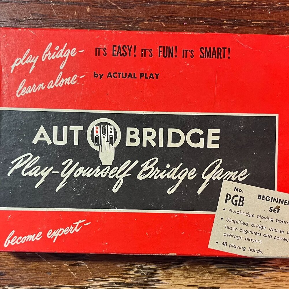 Vintage Auto Bridge Play Yourself Game & Complete Original Box & instructions